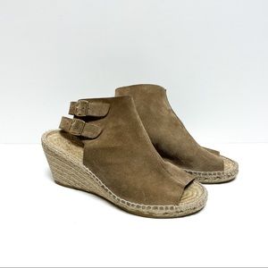 Vintage (no brand) Suede Wedge Espadrilles Sandals